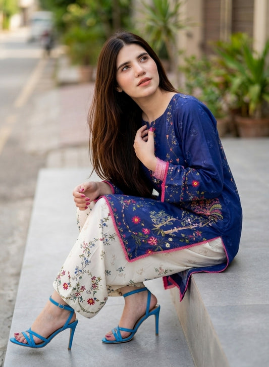 Gulrukh 2Pc - Printed Lawn Dress
